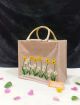Halfmoon Cotton Handmade Embroidery Clutch