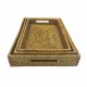 Rattan 3 in 1 Set Tray with Handle Holes