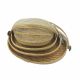 Bamboo Food Tray with Mesh Net Tent - Oval