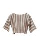 Boat-Neck Dolman Sleeve Short Waisted Top