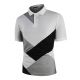 Men Fashion Color Blocking Patchwork Loose Breathable Polo Shirt
