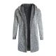 Men Cotton Solid Color Long Sleeves Simple Style Knitted Warm Hooded Cardigan