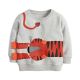 Boys Cute Round Neck Tiger Pattern Sweatshirt