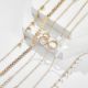 Small Flower Leaves Design Chain Bracelets Set