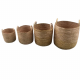 NB Handmade Wheat Straw Bucket with Handle