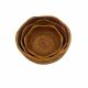 Set of 3 Rattan Baskets - Flower Shape