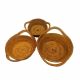 Set of 3 Rattan Baskets with Handles