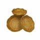 Set of 3 Rattan Baskets - Flower Cane Design
