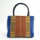 Handwoven Diamond Fabric Medium Satchel Bag