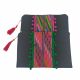 Kachin Cotton Large Zippered Pouch/Clutch - Black (multiple design options)