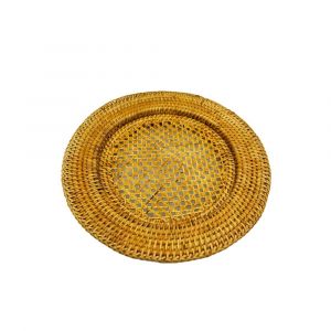 Rattan Charger Plate - Cane Weaving Pattern