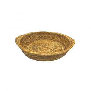 Rattan Oval Deep Tray with Holder